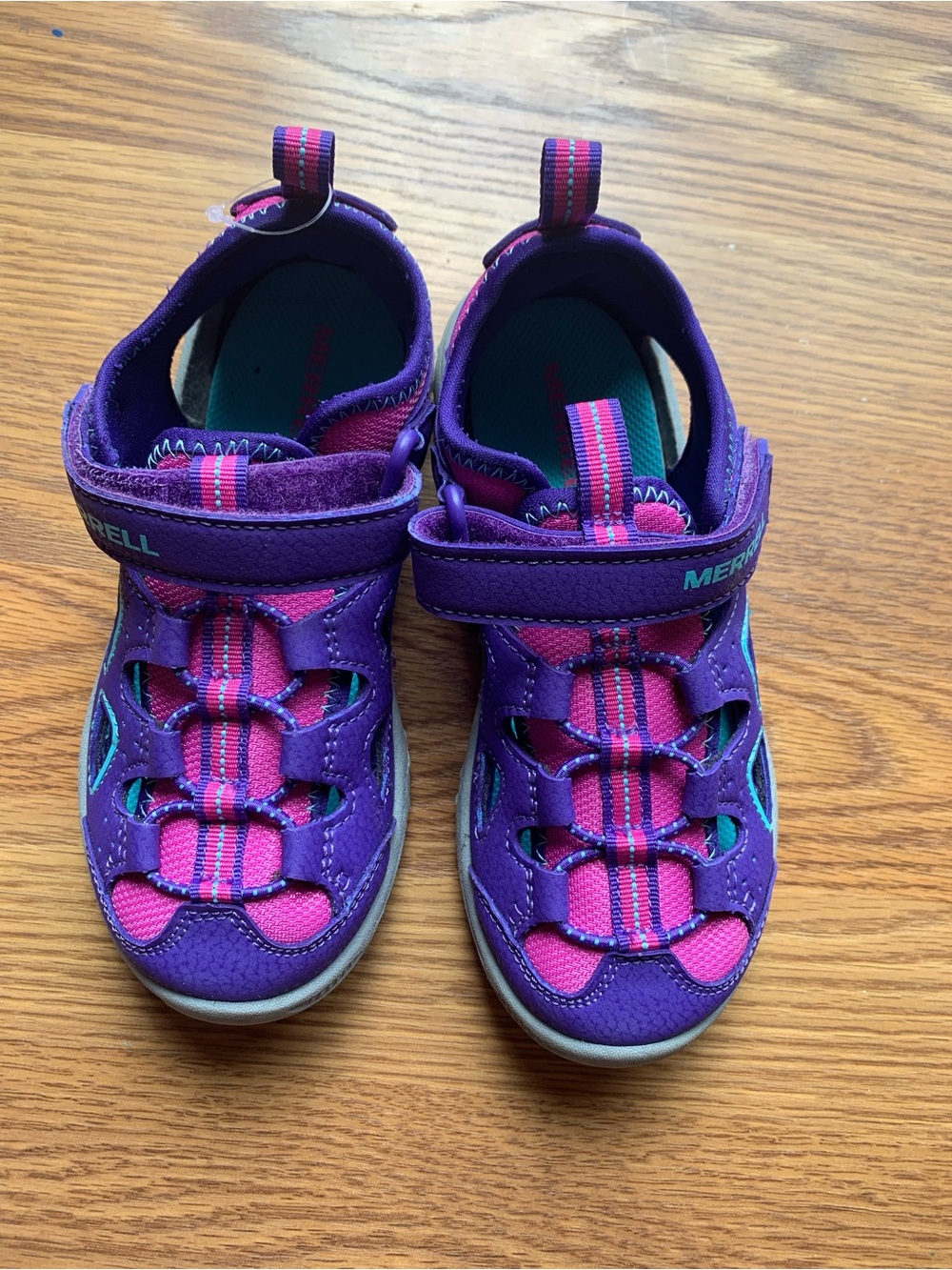 Merrell Kids Purple and Pink Closed-Toe Sandals Size 1 NWOT Summer Footwear - Picture 2 of 4